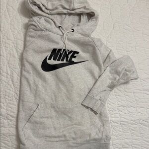 Nike Heather Gray Hoodie with Black Logo